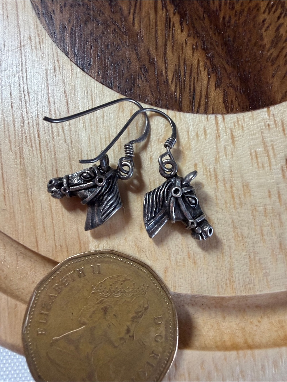 ✨ Vintage 925 Sterling Silver Horse Head Dangle Earrings ✨